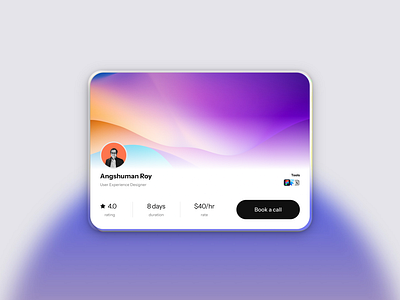 Profile Card Design branding card ui dailyui design figma graphic design illustration modernism profile ui uiux