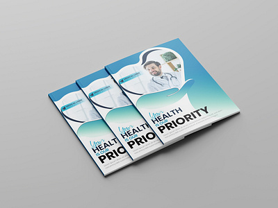 Medical Healthcare A4 Bi-Fold Brochure Design brochuremockup