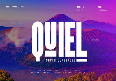 Quiel - Super Condensed Font beauty font branding classic font crafter font crafterfont decorative modern font name card oldschool font quiel super condensed font retro script font stylish serif