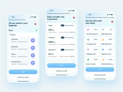 Insurance services App Onboarding app design app onboarding insurance insurance app insurance onboarding insurance services mobile app mobile app design mobile app ui onboarding onboarding screen services app splash screen splashscreen ui ux welcome screen