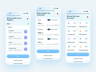 Insurance services App Onboarding app design app onboarding insurance insurance app insurance onboarding insurance services mobile app mobile app design mobile app ui onboarding onboarding screen services app splash screen splashscreen ui ux welcome screen