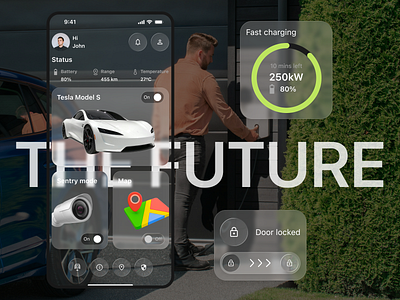 The Future is Electric and so is the UI app design daily ui daily ui challenge design electric charger electric charging graphic design liquid glass mobile design new ios interface product design tesla tesla charger ui ui ux user experience user interface ux design web design web development