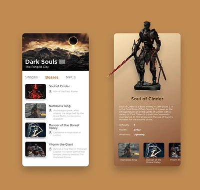 Dark Souls III concept app darksouls design fromsoftware graphic design ui ux