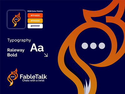 FableTalk Logo & Brand Identity Design (Unused – For Sale) animal logo app icon brand identity branding chat logo fox fox chat logo logo creation logo design logo mark logofolio