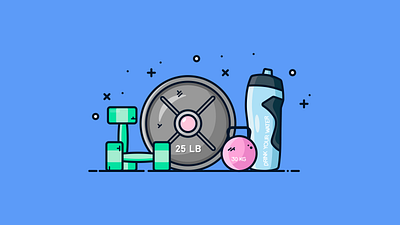 fitness art artist artwork body branding equipments fitness graphics design gym health icon illustration inspiration logo mind motivation ui vector design workout