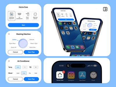 Home Care App UI Elements app app design app icon asd care care app dynamic dynamic island graphic design home care home care app house house care ios iphone light mode minimal ui ui ui element ux