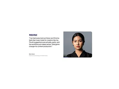 Testimonial. headshot landing page light mode review saas testimonial ui ux