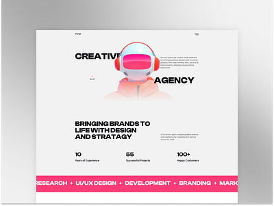 Creative Agency Landing page landing page ui ux web design