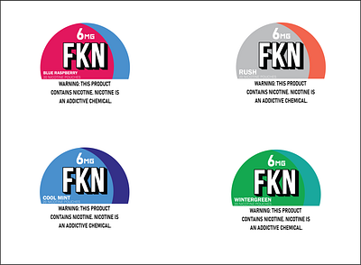 "FKN" Nicotine Pouches adobe illustrator adobe photoshop art direction branding chewing tobacco illustration nicotine nicotine pouches packaging packaging and labeling tobacco vape