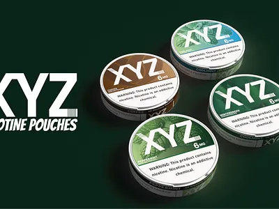 "XYZ" Nicotine Pouches 3d animation 3d mockups 3d modeling adobe illustrator adobe photoshop blender chewing tobacco illustration logo logo design nicotine nicotine pouches packaging packaging and labeling tobacco vape