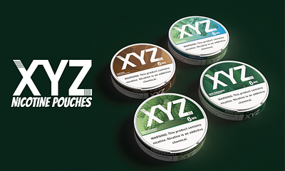 "XYZ" Nicotine Pouches 3d animation 3d mockups 3d modeling adobe illustrator adobe photoshop blender chewing tobacco illustration logo logo design nicotine nicotine pouches packaging packaging and labeling tobacco vape