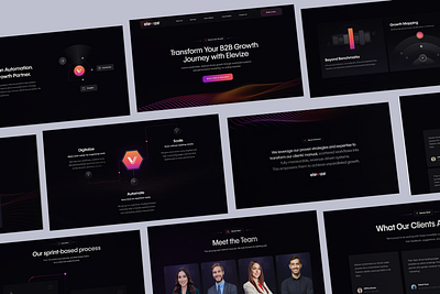 B2B Growth & Marketing Website Design b2b landing page b2b marketing b2b website design business growth framer growth marketing illustration responsive saas landing page startup website uiuxdesign web design webflow