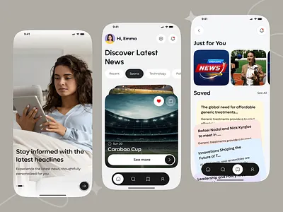 News Mobile App Design app design application article blog app latest news mobile mobile app news news app news app design news platform news reader newsfeed newspaper online news ui ux
