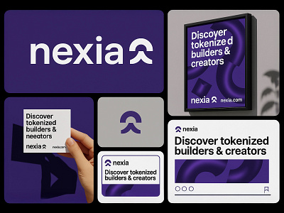 Modern Branding Concept for Nexia – Tokenized Builders & Creator 3d animation branding creative design graphic design identity logo logo design ask chatgpt mockup modern motion graphics tokenized ui web3
