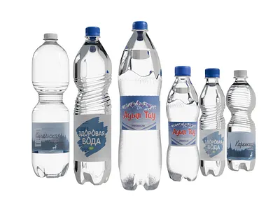3D modes for a mineral water company 3d mockups 3d modeling ads advertisment blender blender3d bottle bottles mineral water promotion