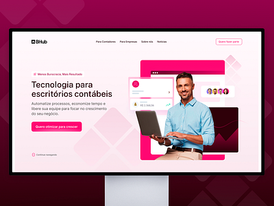 BHub - Accounting startup accounting art direction design finance landing page launch page technology ui uiux user experience user interface web design website