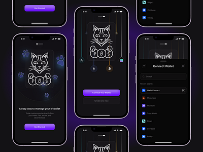 Crypto Wallet UI for Web3 & DeFi App blockchain uxui crypto swap app crypto wallet ui cryptocurrency app design defi app ui design ethereum dapp ui fintech mobile ui mobile wallet concept multi chain swap ui token swap interface walletconnect ui web3 app design