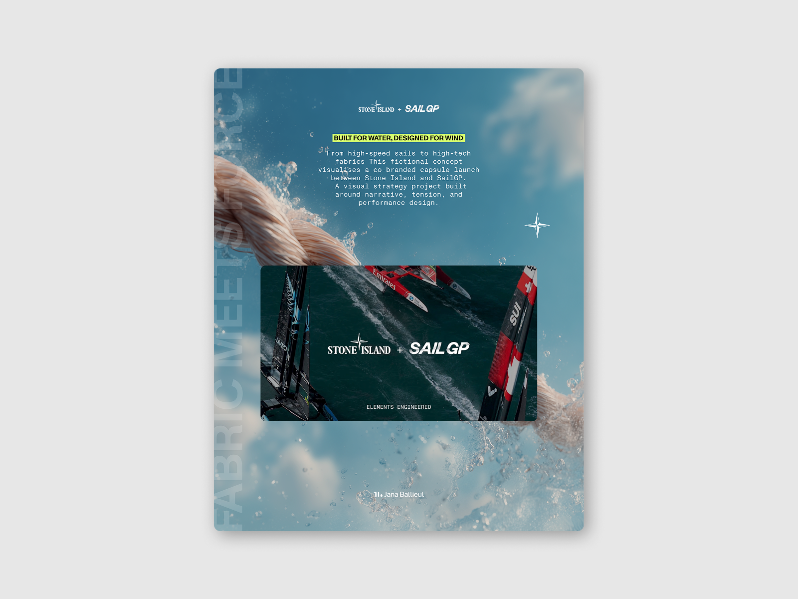 Stone Island × SailGP — Capsule Launch Deck (Concept) b2b branding business development design editorial design fashion graphic design logo partnership pitch deck design presentation design sailgp sailing sport stone island ui
