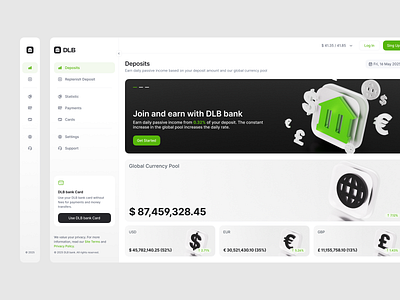 DLB bank - dashboard 3d dashboard design ui ux