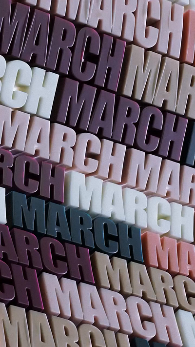 March 3D Typography 👾 animation