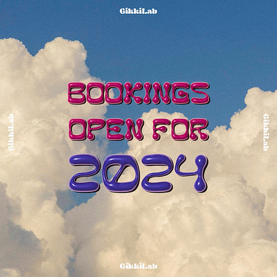 Bookings open for 2024 ♥️ branding