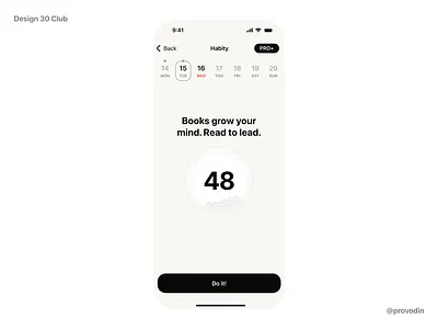Minimalist Habit Tracker app design ios motion graphics ui ux
