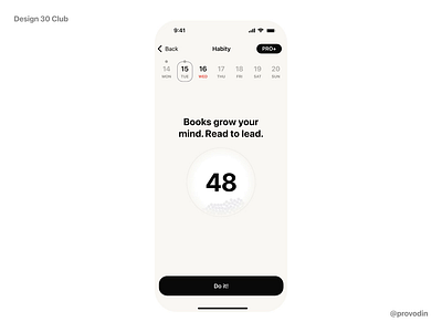 Minimalist Habit Tracker app design ios motion graphics ui ux