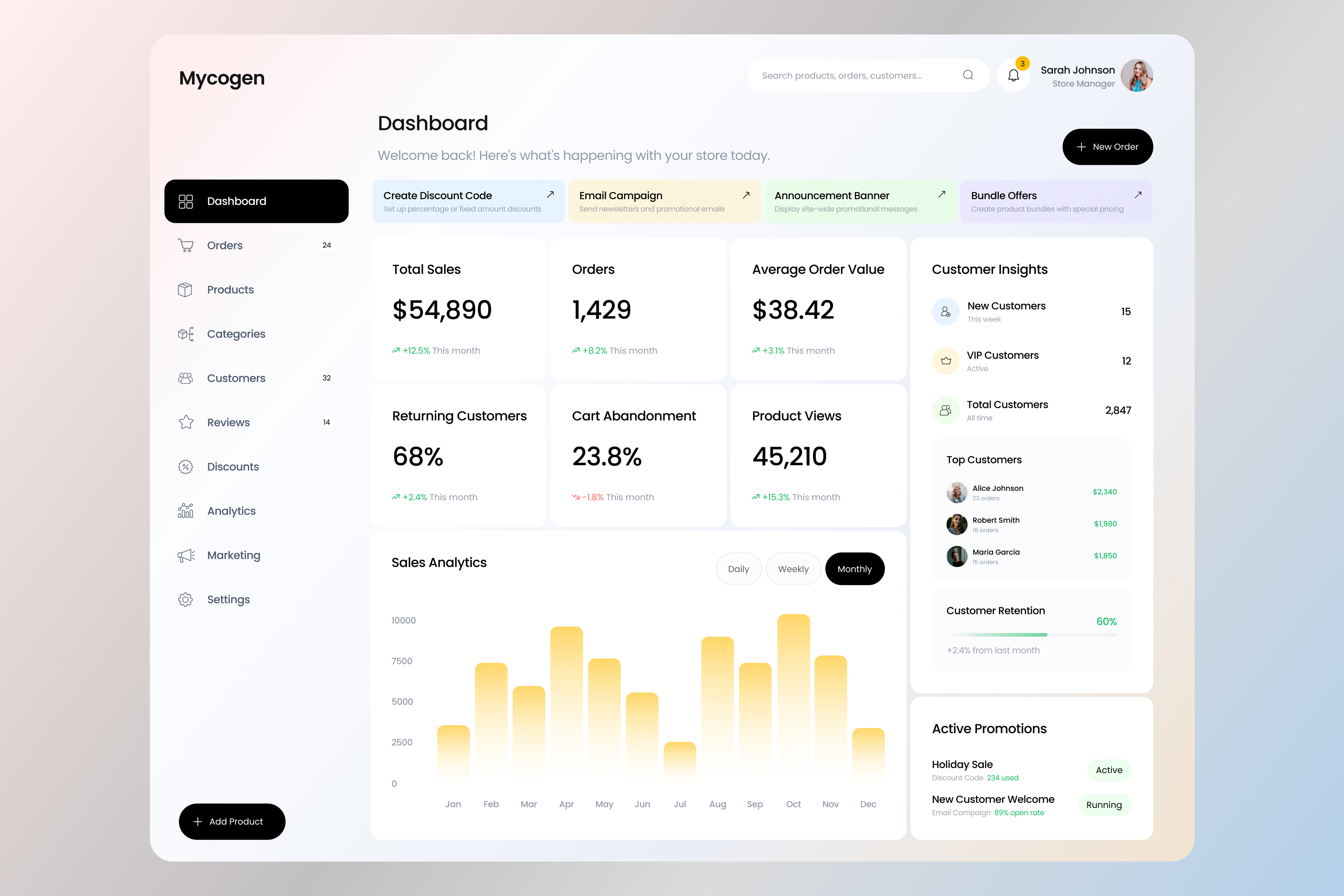 E-commerce Admin Panel Dashboard UI admin analytics campaigns customers dashboard ecommerce figma insights orders panel products responsive sales store uxui