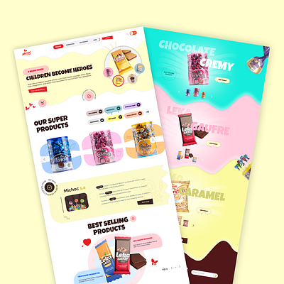 🍭 Sweet Treats Landing Page 🍫 3d animation app branding design graphic design illustration logo motion graphics typography ui ux vector
