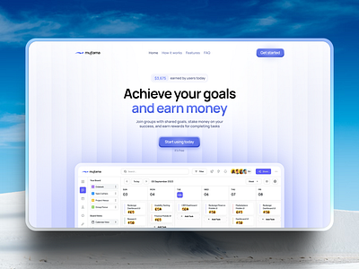 Goal Tracking & Task Management Dashboard UI dashboardui design goaltracker saasdesign taskmanagement ui ux