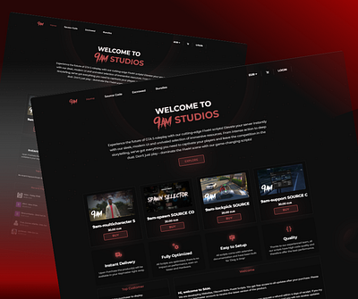 FiveM Tebex scripts store design coding design development figma fivem fivem store fivem template fivem theme graphic design gta scripts tebex ui web