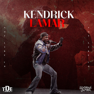 KENDRICK LAMAR EVERYWHERE graphic design hip hop kendrick lamar music music cover not like us rappers social media design