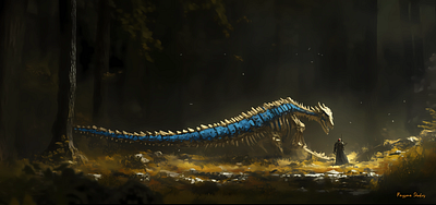 Overcome | Concept Art 2d concept art design dragon fantasy art game art graphic design illustration knight medieval paladin