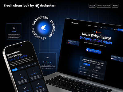 AI-Powered Medical SaaS Dashboard & Landing HIPAA-Ready Redesign ai healthcare ui ux ai landing page ai uiux design best ui best ux design dashbord designkast healthcare healthcare design new ai uiux design new uiux design for ai product design redesign saas saas ui saas ux saasui saasux uiux website design
