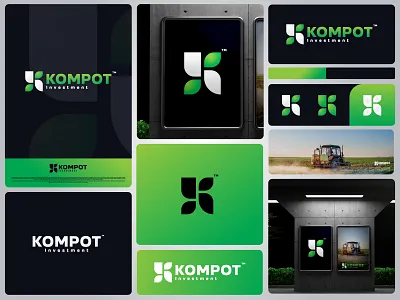 Kompot™ Investment 🌱💼 brandidentity financelogo greenbranding investmentlogo kompot™ investment logo design logoforsale