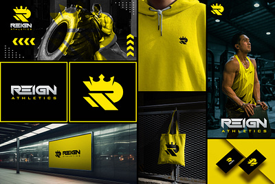 Reign Athletics brand identity desgn branding design fitness logo graphic design logo typography