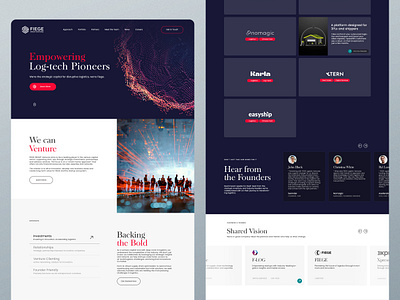 Fiege Website Re-design, UI UX Improvement concept design interaction logistics minimal startup tech ui ux web design