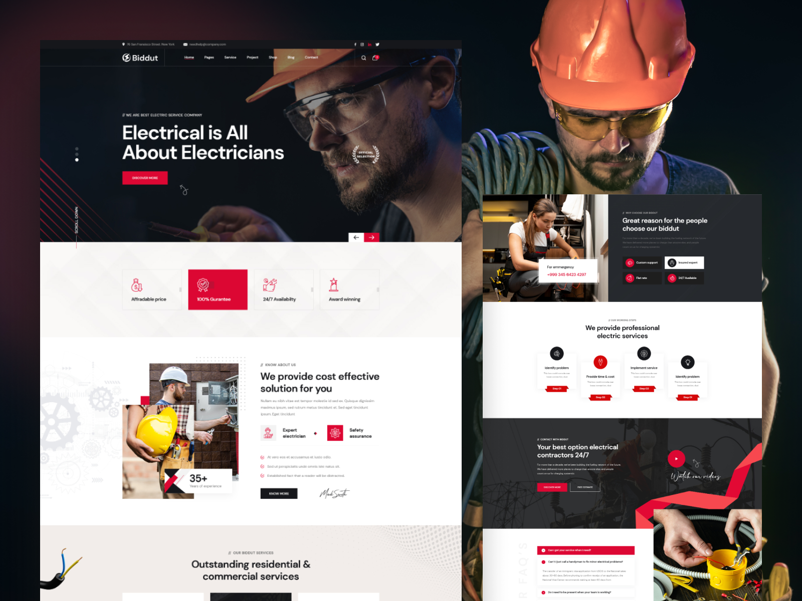Biddut – Electricity Services HTML Template
