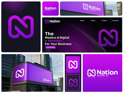 Nation Solution.co 💜💻 brandidentity itlogo logo logo design logodesigner logoforsale solution techlogo