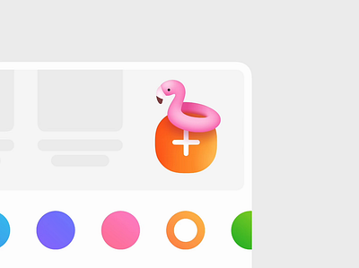 Plus Button Summer Edition app button customize design figma icons plus summer ui