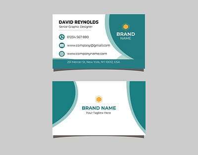 Modern Corporate Business Card Template – Clean & Professional D hashtagcontactcard
