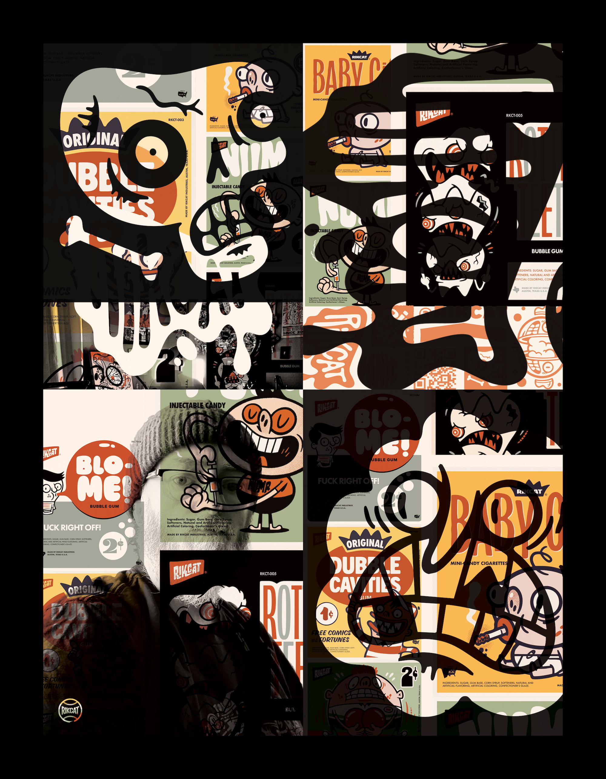 Digital Collage branding design graphic design illustration logo vector