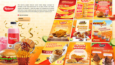 Dummy Richeese advertising branding design feed instagram graphic design illustrator social media design vector