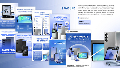 Samsung Dummy Project advertising branding design feed instagram graphic design illustration illustrator social media design vector