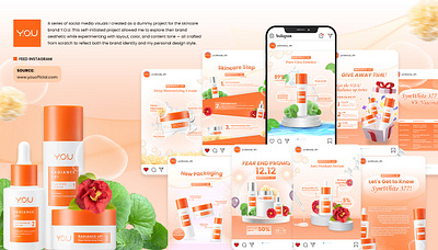 Y.O.U Dummy Project advertising branding design feed instagram graphic design illustration illustrator skincare social media design vector
