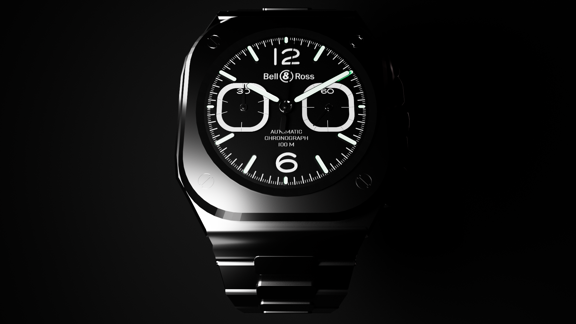 Bell & Ross BR-05 3d 3d animation animation design motion graphics product product animation product packshot
