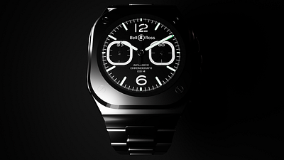 Bell & Ross BR-05 3d 3d animation animation design motion graphics product product animation product packshot