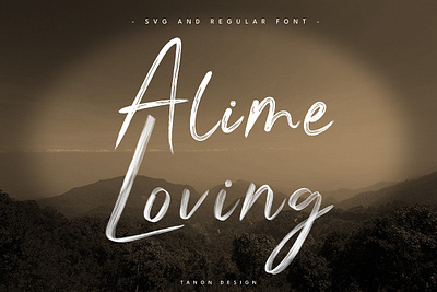 Alime Loving two font set Brush font brush script font handwriting font handwritten typeface realistic brush font textured brush font textured script font