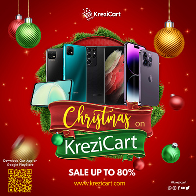 Promotional Graphics for a Holiday Tech Sale. krezicart