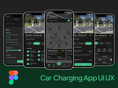 Car Charging Point Finder App UI UX Design app ui ux design app ui ux designer application car business car charging app ev car app ev charging app ev chraging point finder ev finder finder app map app mobile app ui ux design